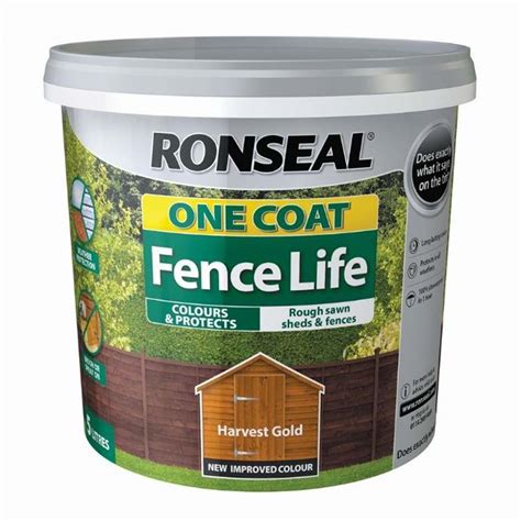 harvest gold fence paint wickes.